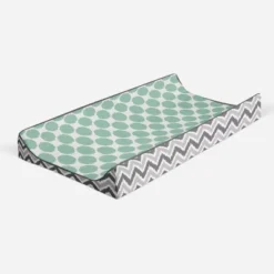 Bacati - Ikat Zigzag Mint Dots Muslin Changing Pad Cover -Love To Dream Baby Shop GUEST 9886cc1e 5f89 439f a9b9 bc0c88d857c6