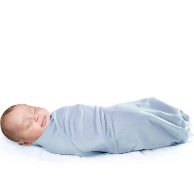 Woolino Swaddle Blanket, Merino Wool, Newborn To 3 Months, Blue 4 Woolino Swaddle Blanket, Merino Wool, Newborn To 3 Months, Blue - Image 2