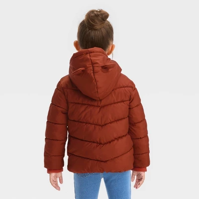 Toddler Puffer Jacket - Cat & Jack™ Brown 3 Toddler Puffer Jacket - Cat & Jack™ Brown