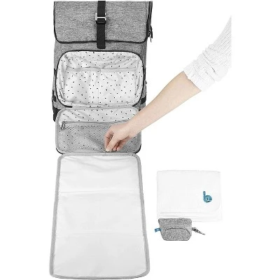 Babymoov Sancy Diaper Bag Backpack, Unisex Back Pack With Heavy Duty Roll-Top Closure, Large Insulated Compartment, Changing Pad & Accessories 5 Babymoov Sancy Diaper Bag Backpack, Unisex Back Pack With Heavy Duty Roll-Top Closure, Large Insulated Compartment, Changing Pad & Accessories - Image 3