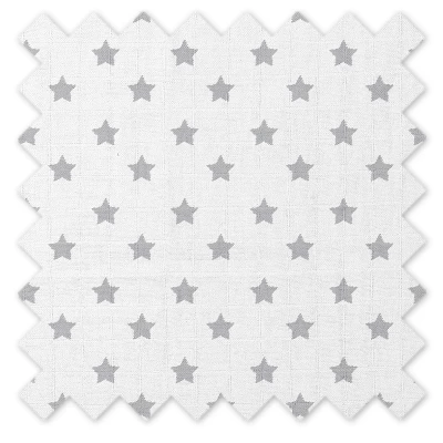Bacati - Stars Gray Ikat Muslin 100 Percent Cotton Universal Baby US Standard Crib Or Toddler Bed Fitted Sheet 6 Bacati - Stars Gray Ikat Muslin 100 Percent Cotton Universal Baby US Standard Crib Or Toddler Bed Fitted Sheet - Image 4