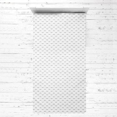 Bacati - Moustache Gray Muslin 3 Pc Toddler Bed Sheet Set 100 Percent Cotton 3 Bacati - Moustache Gray Muslin 3 Pc Toddler Bed Sheet Set 100 Percent Cotton