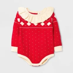Baby Girls' Fair Isle Sweater Romper - Cat & Jack™ Red -Love To Dream Baby Shop GUEST 9e8e2e41 553e 45c7 a0e2 1aea6736f3ed