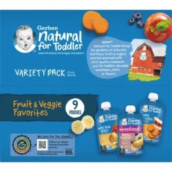 Gerber Toddler Fruit & Veggie Value Pack Baby Food Pouches - 9ct/31.5oz 14 Gerber Toddler Fruit & Veggie Value Pack Baby Food Pouches - 9ct/31.5oz -Love To Dream Baby Shop GUEST 9f32be08 da70 46ca a091 8da8b8ecc2ae