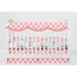 Bacati - Watercolor Floral Coral Gray 10 Pc Girls Crib Bedding Set With Long Rail Guard Cover -Love To Dream Baby Shop GUEST a11b4ecd 99e0 4e27 8843 3c1d5ce5a392