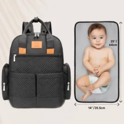 KeaBabies Bree Diaper Bag Backpack, Waterproof Baby Diaper Bags With Changing Pad, Girl, Boy, 2 Kids Travel Essentials (Charcoal) -Love To Dream Baby Shop GUEST a19b6030 4a62 4ac2 ab54 3662c674cc7b