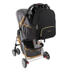 Jessica Simpson Quilted Backpack Diaper Bag With Fanny Pack - Black -Love To Dream Baby Shop GUEST a2627eed 1f5b 436c a892 ada46ef690c3