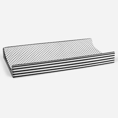 Bacati - Dots/Pin Stripes Black/White Pin Dots Changing Pad Cover 4 Bacati - Dots/Pin Stripes Black/White Pin Dots Changing Pad Cover - Image 2
