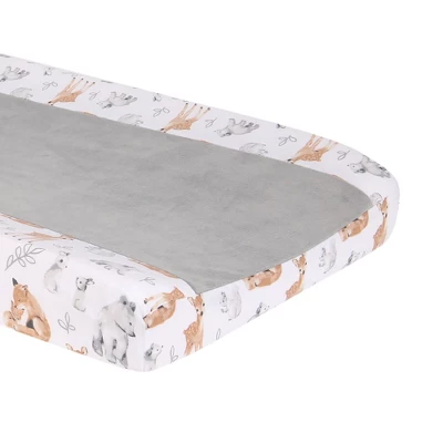 Lambs & Ivy Painted Forest White Minky Changing Pad Cover 3 Lambs & Ivy Painted Forest White Minky Changing Pad Cover