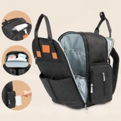 KeaBabies Bree Diaper Bag Backpack, Waterproof Baby Diaper Bags With Changing Pad, Girl, Boy, 2 Kids Travel Essentials (Charcoal) -Love To Dream Baby Shop GUEST a4a29955 9496 430c b45b f1fc1758844d