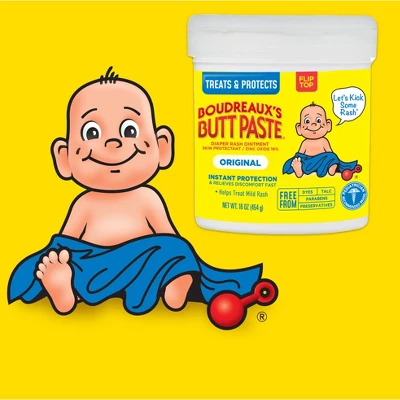 Boudreaux's BP Butt Paste Baby Diaper Rash Cream Original Strength - 16oz 4 Boudreaux's BP Butt Paste Baby Diaper Rash Cream Original Strength - 16oz - Image 2