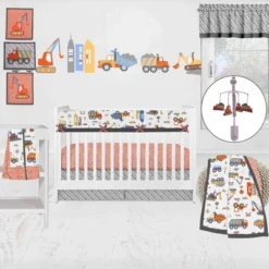 Bacati - Construction Multicolor Boys Cotton Long Crib Rail Guard Cover -Love To Dream Baby Shop GUEST a5ba93ad fb9f 42f5 ba64 66e6b56efa08