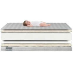 Simmons Kids' Comforpedic From Beautyrest Dual Sided Crib/Toddler Mattress- Gray -Love To Dream Baby Shop GUEST a667a28d 8e8f 42b0 b355 6879f0f336e4