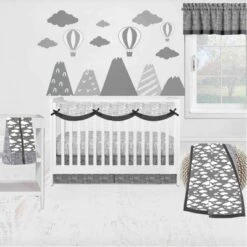 Bacati - Clouds In The City White/Gray Set Of 2 Small Side Crib Rail Guard Covers -Love To Dream Baby Shop GUEST a8238b91 c33b 454a b0ab b2fa2eea0722