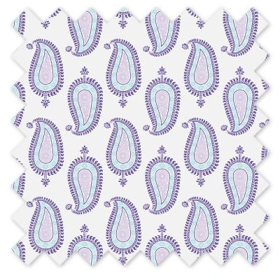Bacati - Paisley Printed Purple Aqua Teal 100 Percent Cotton Universal Baby US Standard Crib Or Toddler Bed Fitted Sheet 7 Bacati - Paisley Printed Purple Aqua Teal 100 Percent Cotton Universal Baby US Standard Crib Or Toddler Bed Fitted Sheet - Image 5