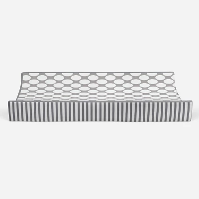 Bacati - Dots/Pin Stripes Gray Large Dots Changing Pad Cover 6 Bacati - Dots/Pin Stripes Gray Large Dots Changing Pad Cover - Image 4