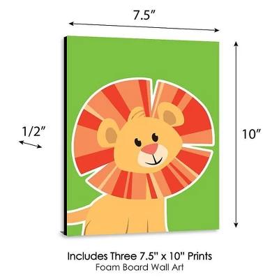 Big Dot Of Happiness Jungle Party Animals - Safari Zoo Animal Nursery Wall Art And Kids Room Decor - Gift Ideas - 7.5 X 10 Inches - Set Of 3 Prints 5 Big Dot Of Happiness Jungle Party Animals - Safari Zoo Animal Nursery Wall Art And Kids Room Decor - Gift Ideas - 7.5 X 10 Inches - Set Of 3 Prints - Image 3