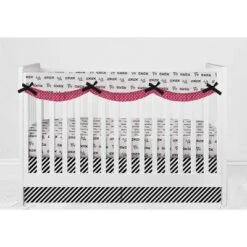 Bacati - Love Black Fuschia 10 Pc Crib Bedding Set With Long Rail Guard Cover 22 Bacati - Love Black Fuschia 10 Pc Crib Bedding Set With Long Rail Guard Cover -Love To Dream Baby Shop GUEST ae8e01bf b784 4637 8983 9a8e1d891d2b 1