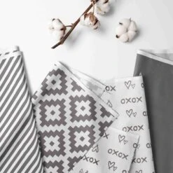 Bacati - Diamond Gray/White Collapsible Laundry Hamper -Love To Dream Baby Shop GUEST af427334 a85a 4530 9065 608d68b203eb