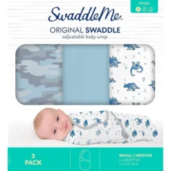SwaddleMe By Ingenuity Original Swaddle Wrap - Dino Mite - S/M - 0-3 Months - 3pk -Love To Dream Baby Shop GUEST b11898a1 2478 4333 8f85 8af177bf1409
