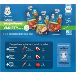 Gerber Veggie Power Variety Baby Snacks - 9pk/31.5oz -Love To Dream Baby Shop GUEST b132061d f12d 4c96 8f02 58a5c419f6ba