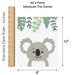 Big Dot Of Happiness Koala Cutie - Unframed Bear Nursery Wall Art And Kids Room Decor Linen Paper Wall Art - Set Of 4 - Artisms - 8 X 10 Inches -Love To Dream Baby Shop GUEST b1982577 25b9 4106 88f0 c8af173d4c21