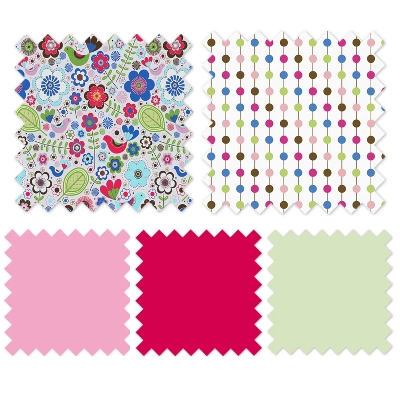 Bacati - Botanical Floral Birds Pink Multicolor 3 Pc Crib Bedding Set 7 Bacati - Botanical Floral Birds Pink Multicolor 3 Pc Crib Bedding Set - Image 5