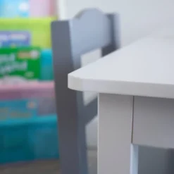 5pc Kids' Wood Table And Chair Set White/Gray - Humble Crew -Love To Dream Baby Shop GUEST b36ac15b 5437 46a2 9fd6 c1068f177f01
