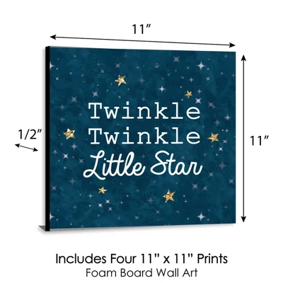Big Dot Of Happiness Twinkle Twinkle Little Star - Kids Room, Nursery & Home Decor - 11 X 11 Inches Nursery Wall Art - Set Of 4 Prints For Baby's Room 7 Big Dot Of Happiness Twinkle Twinkle Little Star - Kids Room, Nursery & Home Decor - 11 X 11 Inches Nursery Wall Art - Set Of 4 Prints For Baby's Room - Image 5