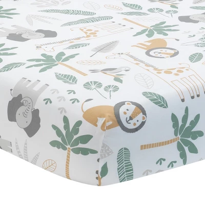 Lambs & Ivy Jungle Friends 5-Piece Safari Animals Nursery Baby Crib Bedding Set 4 Lambs & Ivy Jungle Friends 5-Piece Safari Animals Nursery Baby Crib Bedding Set - Image 2