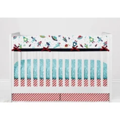Bacati - Space Multicolor Boys Cotton Long Crib Rail Guard Cover 11 Bacati - Space Multicolor Boys Cotton Long Crib Rail Guard Cover -Love To Dream Baby Shop GUEST b4ab7d4e 0233 4337 a46e 6f5f0c9832eb