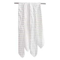 Bacati - LOVE Muslin Swaddling Blankets Set Of 4, Gray/White -Love To Dream Baby Shop GUEST b510f6fa eef6 41dd 9792 6f8d9635cbce