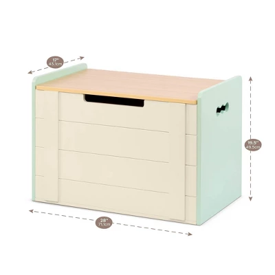 Tidy Wooden Toybox Ivory/Mint Green - B. Spaces 8 Tidy Wooden Toybox Ivory/Mint Green - B. Spaces - Image 6