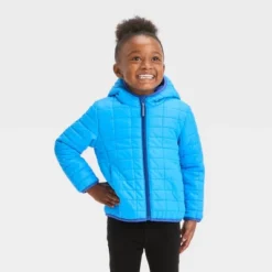 Toddler Solid Puffer Jacket - Cat & Jack™ Blue -Love To Dream Baby Shop GUEST b6a190d8 dc4b 4525 abf0 116a9d233c6d