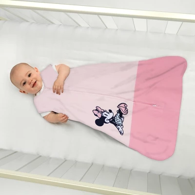 Lambs & Ivy Disney Baby Minnie Mouse Pink Appliqued Cotton Wearable Blanket 3 Lambs & Ivy Disney Baby Minnie Mouse Pink Appliqued Cotton Wearable Blanket