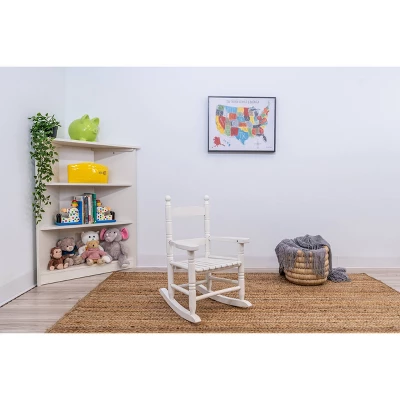 Gift Mark Slat Rocking Chair - White 3 Gift Mark Slat Rocking Chair - White