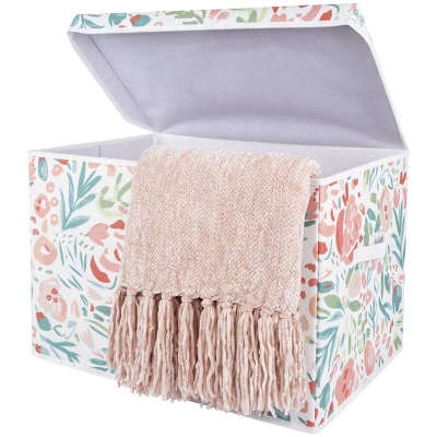 Sammy & Lou Printed Felt Toy Chest - Painterly Floral 6 Sammy & Lou Printed Felt Toy Chest - Painterly Floral - Image 4