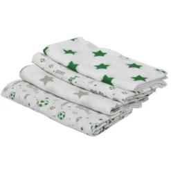Bacati - Soccerball Green/Gray Muslin Swaddling Blankets Set Of 4 -Love To Dream Baby Shop GUEST bd68b5d3 ec24 4cee a141 91ed66aae1fa