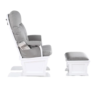 Suite Bebe Madison Glider & Ottoman - White/Oyster 5 Suite Bebe Madison Glider & Ottoman - White/Oyster - Image 3