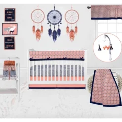 Bacati - Olivia Long Crib Rail Guard Cover Coral/Navy 9 Bacati - Olivia Long Crib Rail Guard Cover Coral/Navy -Love To Dream Baby Shop GUEST c144ffec b1e4 4e05 977d 3fd97df1d3d0