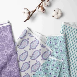 Bacati - Isabella Paisley Aqua/Lilac/Purple Long Side Crib Rail Guard Cover -Love To Dream Baby Shop GUEST c1c39d22 e0db 4dc3 b01e 6715f78fe995 1