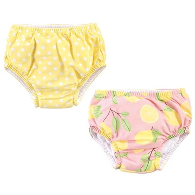 Hudson Baby Infant And Toddler Girl Swim Diapers, Pink Lemons 6 Hudson Baby Infant And Toddler Girl Swim Diapers, Pink Lemons - Image 4