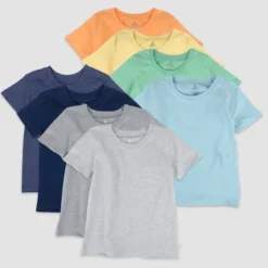 Honest Baby Boys' 8pk Rainbow Organic Cotton Short Sleeve T-Shirt -Love To Dream Baby Shop GUEST c65c9f31 e571 4f80 a027 31e97bca4090