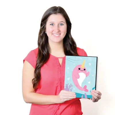 Big Dot Of Happiness Narwhal Girl - Under The Sea Nursery Wall Art And Kids Room Decorations - Gift Ideas - 7.5 X 10 Inches - Set Of 3 Prints 6 Big Dot Of Happiness Narwhal Girl - Under The Sea Nursery Wall Art And Kids Room Decorations - Gift Ideas - 7.5 X 10 Inches - Set Of 3 Prints - Image 4