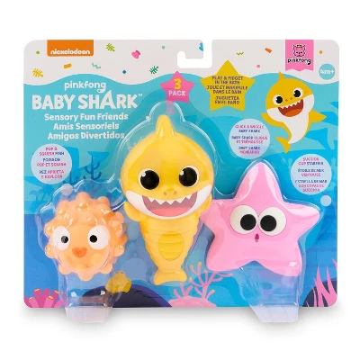 Baby Shark Sensory Fun Friends Bath Toy - 3pk 3 Baby Shark Sensory Fun Friends Bath Toy - 3pk