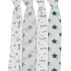 Bacati - Soccerball Green/Gray Muslin Swaddling Blankets Set Of 4 -Love To Dream Baby Shop GUEST c78e54e4 ac80 4828 8625 2ea00400f4a8