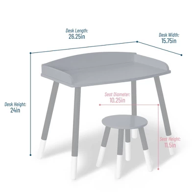 Modern Study Desk And Stool Set - WildKin 4 Modern Study Desk And Stool Set - WildKin - Image 2