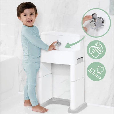 Delta Children PerfectSize 3-in-1 Convertible Sink, Step Stool And Bath Toy For Toddlers/Kids' Perfect For Potty Training - White/Gray 3 Delta Children PerfectSize 3-in-1 Convertible Sink, Step Stool And Bath Toy For Toddlers/Kids' Perfect For Potty Training - White/Gray
