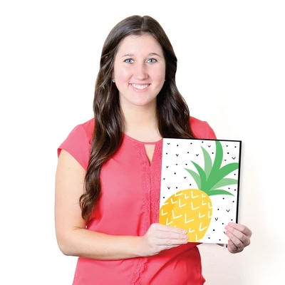 Big Dot Of Happiness Tropical Pineapple - Nursery Wall Art, Kids Room Decor And Summer Home Decorations Ideas - 7.5 X 10 Inches - Set Of 3 Prints 6 Big Dot Of Happiness Tropical Pineapple - Nursery Wall Art, Kids Room Decor And Summer Home Decorations Ideas - 7.5 X 10 Inches - Set Of 3 Prints - Image 4