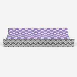 Bacati - Ikat Zigzag Lilac Dots Muslin Changing Pad Cover -Love To Dream Baby Shop GUEST c9de0968 4871 42d9 bc7b 0e36097224b4
